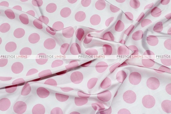 Polka Dot Charmeuse - Fabric by the yard - White/Pink