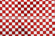 Race Check Lamour - Fabric by the yard - 1 Inch - Red