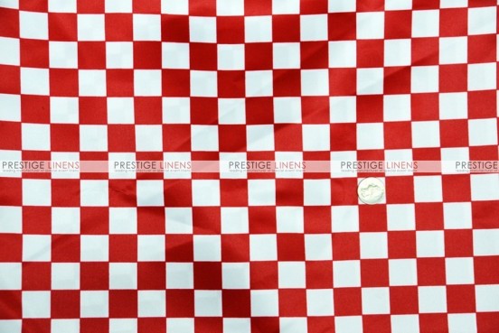 Race Check Lamour - Fabric by the yard - 1 Inch - Red