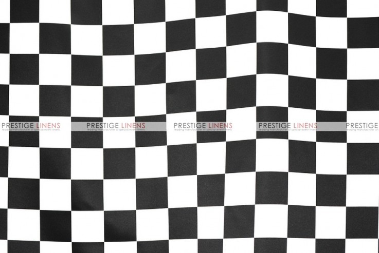 Race Check Lamour - Fabric by the yard - 3.5 Inch White