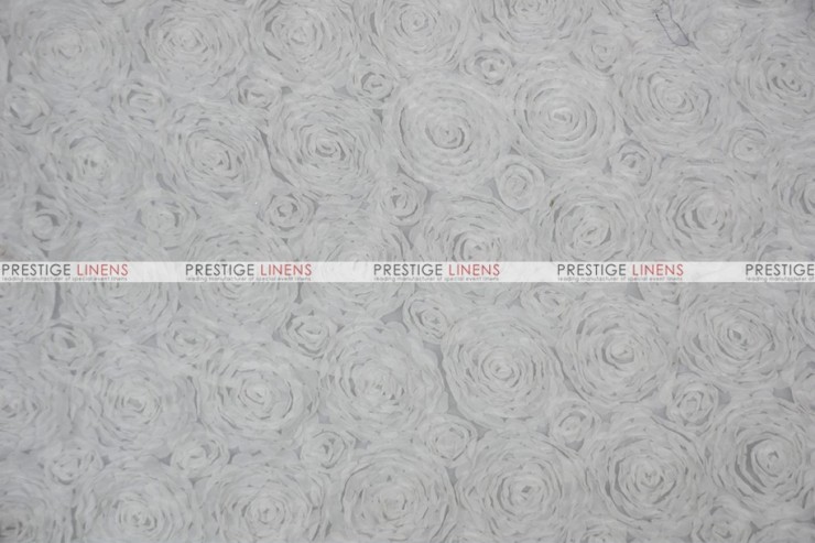 Rosette Chiffon - Fabric by the yard - White