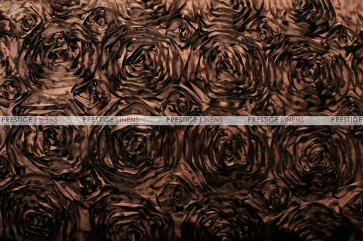 Rosette Satin - Fabric by the yard - Brown