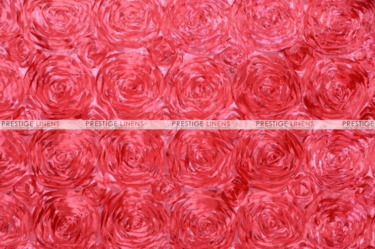 Rosette Satin - Fabric by the yard - Coral