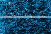 Rosette Satin - Fabric by the yard - Dk Teal