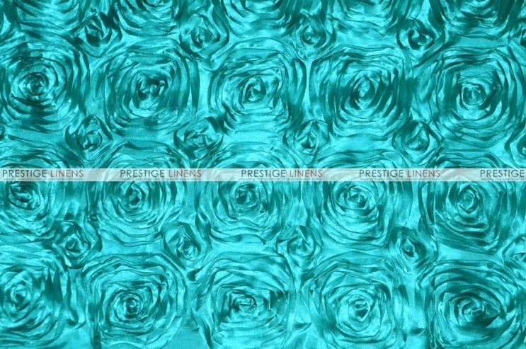 Rosette Satin - Fabric by the yard - Jade