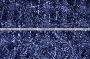 Rosette Satin - Fabric by the yard - Navy