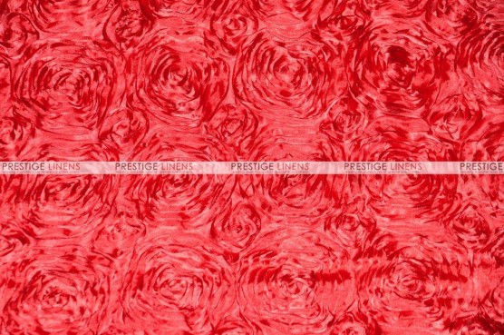 Rosette Satin - Fabric by the yard - Red