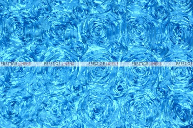 Rosette Satin - Fabric by the yard - Turquoise