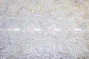 Rosette Satin - Fabric by the yard - White