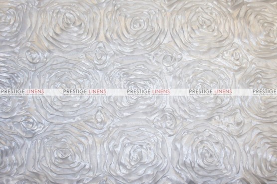 Rosette Satin - Fabric by the yard - White