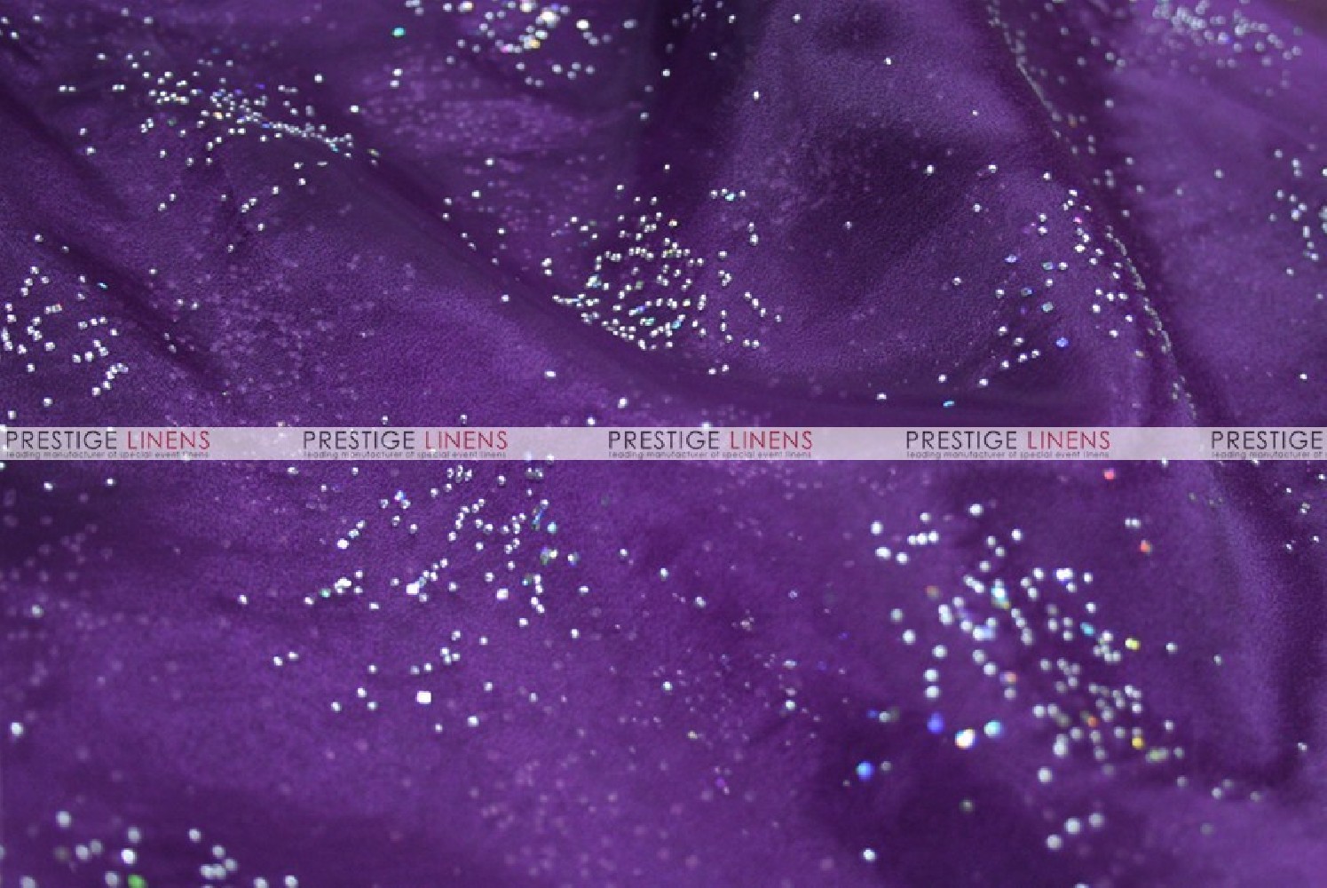 Sparkle Organza Fabric by the yard 1034 Plum Prestige Linens