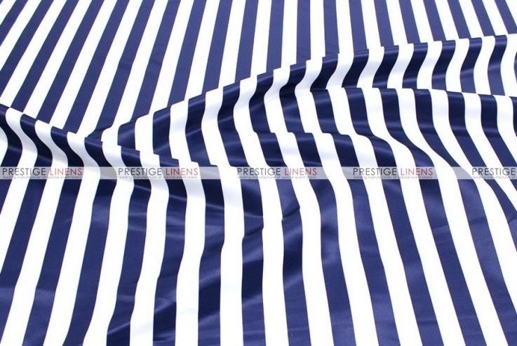 Striped Print Lamour - Fabric by the yard - 1 Inch - Navy