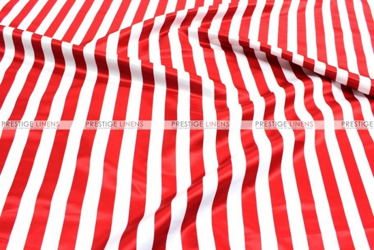Striped Print Lamour - Fabric by the yard - 1 Inch - Red