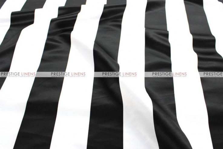 Striped Print Lamour - Fabric by the yard - 3.5 Inch - Black