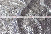 Taffeta Sequins Embroidery - Fabric by the yard - Charcoal