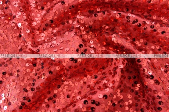 Taffeta Sequins Embroidery - Fabric by the yard - Red