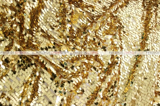 Teardrop Sequins - Fabric by the yard - Gold