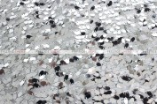 Teardrop Sequins - Fabric by the yard - Silver