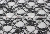 Victorian Stretch Lace - Fabric by the yard - Black