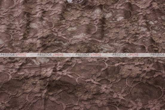 Victorian Stretch Lace - Fabric by the yard - Chocolate