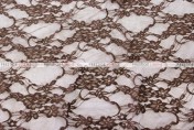 Victorian Stretch Lace - Fabric by the yard - Chocolate