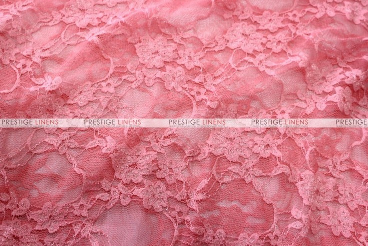 Victorian Stretch Lace Fabric by the yard Coral Prestige Linens