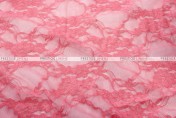Victorian Stretch Lace - Fabric by the yard - Coral