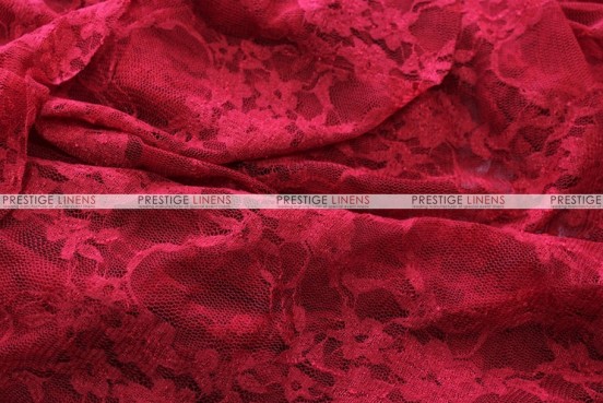 Victorian Stretch Lace - Fabric by the yard - Cranberry