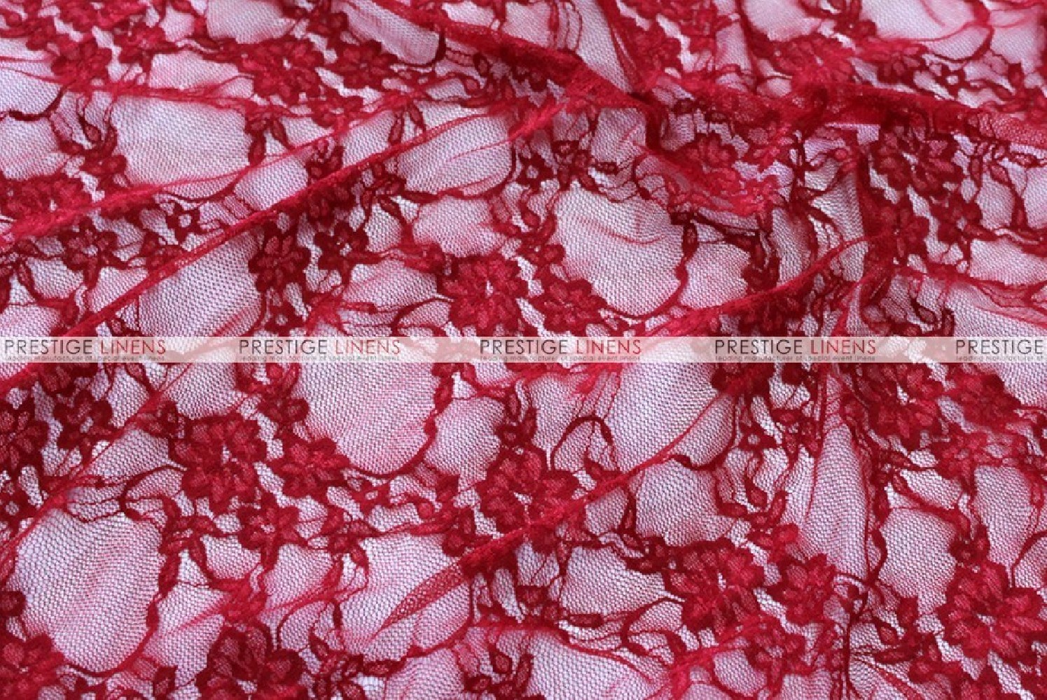 Victorian Stretch Lace - Fabric by the yard - Pink - Prestige Linens