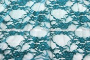 Victorian Stretch Lace - Fabric by the yard - Dk Teal