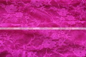 Victorian Stretch Lace - Fabric by the yard - Fuchsia