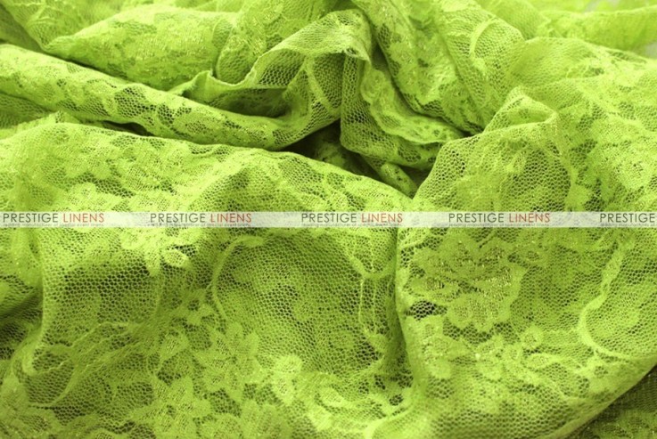 Victorian Stretch Lace - Fabric by the yard - Lime