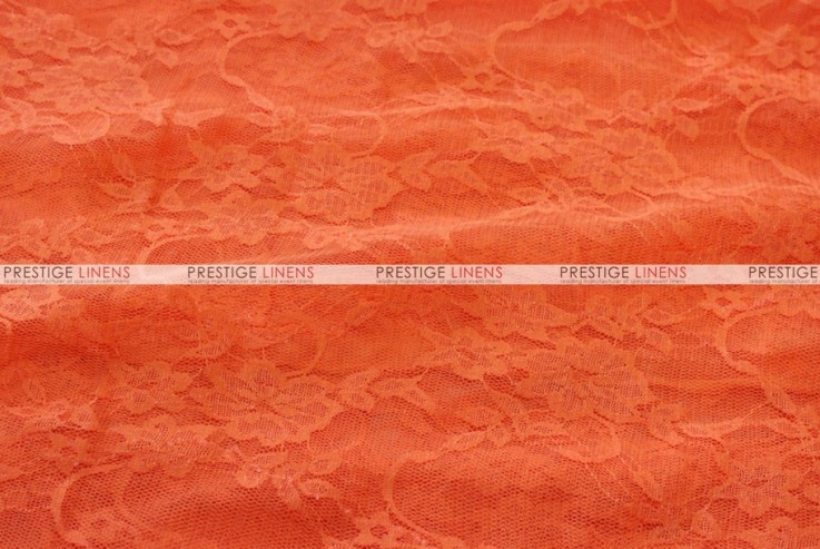 Victorian Stretch Lace - Fabric by the yard - Orange