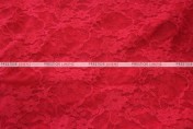 Victorian Stretch Lace - Fabric by the yard - Red