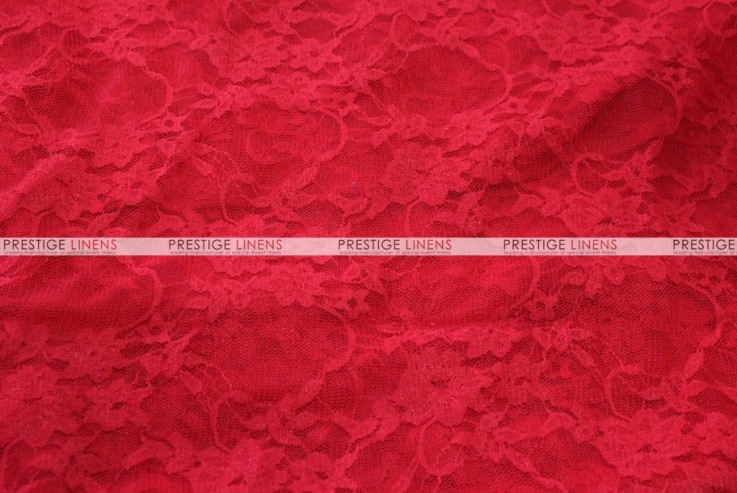 Victorian Stretch Lace - Fabric by the yard - Red