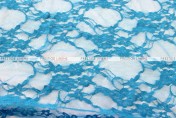 Victorian Stretch Lace - Fabric by the yard - Turquoise