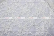 Victorian Stretch Lace - Fabric by the yard - White