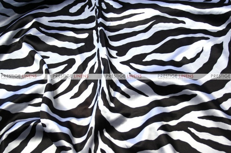 Zebra Print Charmeuse - Fabric by the yard - White