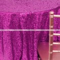 Taffeta Sequins Embroidery Table Runner - Fuchsia