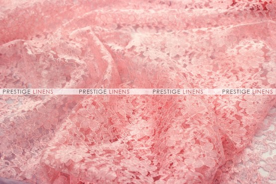 Rachelle Lace - Fabric by the yard - 432 Coral