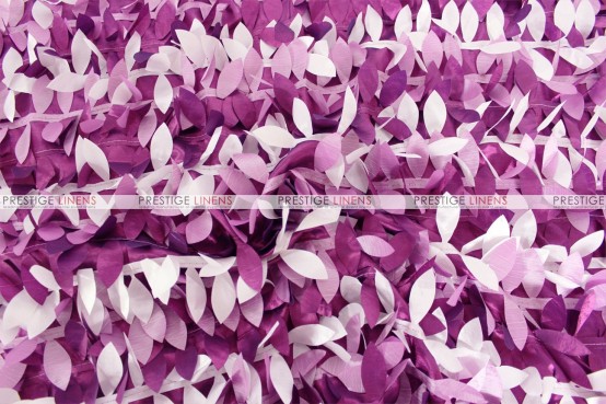 Leaf Petal Taffeta Table Runner - Multi Purple