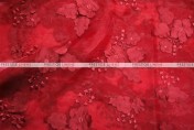 Applique Organza - Fabric by the yard - Cherry