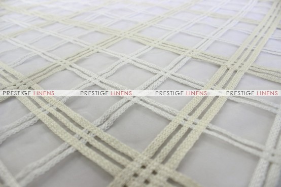 Plaid Sheer - Fabric by the yard - Ivory/White