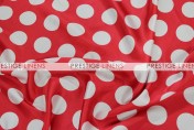 Polka Dot Print Charmeuse Draping - Red/White