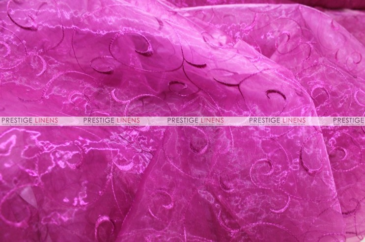 Organza Swirl Table Linen - 529 Fuchsia