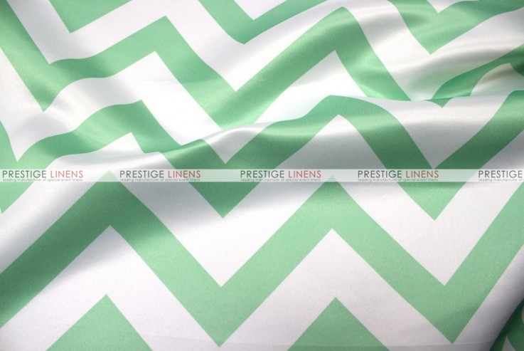 Chevron Print Lamour Table Runner - Mint