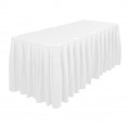 Polyester Table Skirting - White