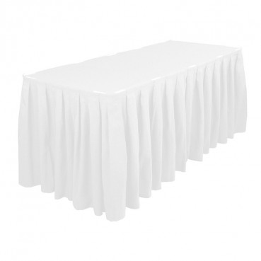 Polyester Table Skirting - White