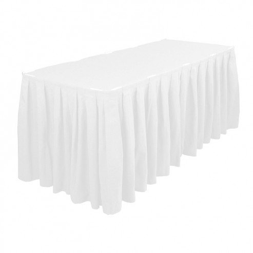 Polyester Table Skirting - White