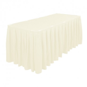 Polyester Table Skirting 13ft - Ivory